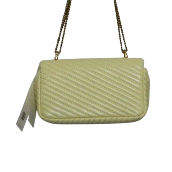 Tory Burch $348 Mini Kira Moto Quilt Flap Bag Lemon NWT! - Picture 6 of 7